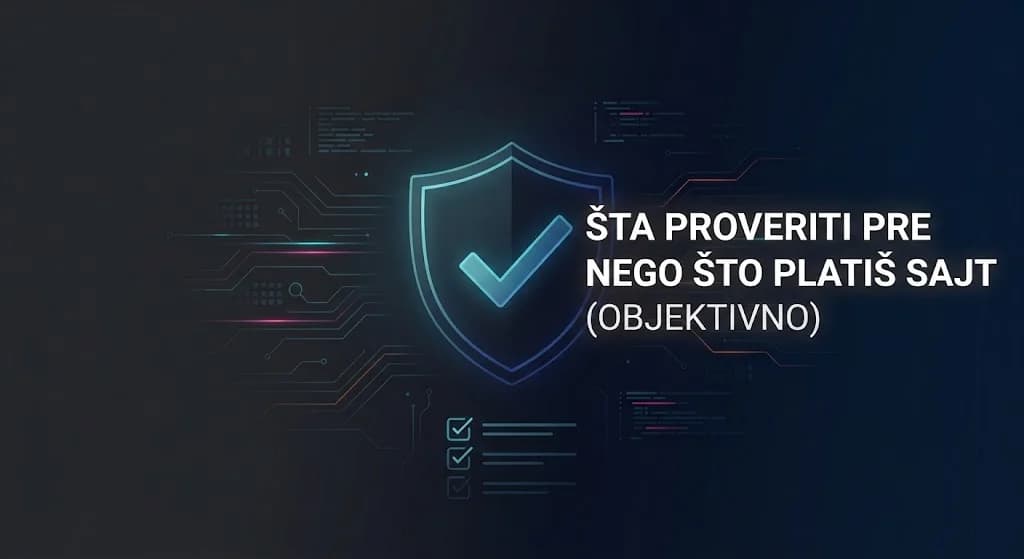 Izrada Sajta u Beogradu: Šta Proveriti Pre Nego Što Angažuješ Developera (Objektivan Checklist)
